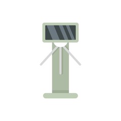 Sticker - Tripod turnstile icon flat isolated vector