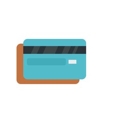 Poster - Bank card remote control icon flat isolated vector