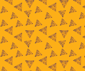  triangle shape pattern illustration  on yellow background .