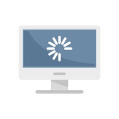 Poster - Pc update system icon flat isolated vector