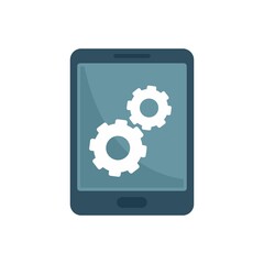 Poster - Update software tablet icon flat isolated vector