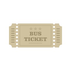 Poster - smart bus ticket icon flat isolated vector
