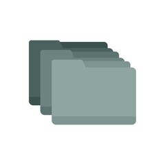 Poster - Folder stack icon flat isolated vector