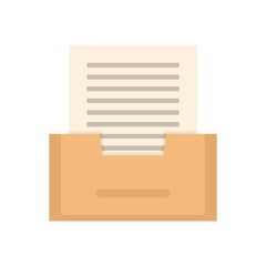 Poster - paper archive icon flat isolated vector