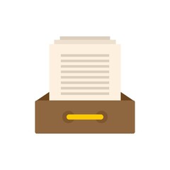 Poster - Workflow document icon flat isolated vector