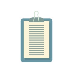 Poster - Document clipboard icon flat isolated vector