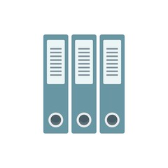 Poster - Plastic folders icon flat isolated vector