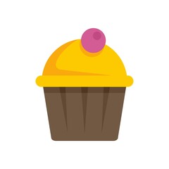 Canvas Print - Tasty cupcake icon flat isolated vector