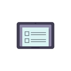 Poster - To-do list tablet icon flat isolated vector