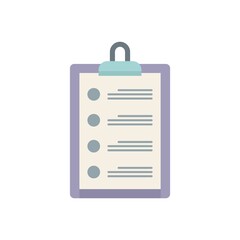 Poster - To-do list reminder icon flat isolated vector