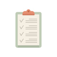 Poster - to-do list clipboard icon flat isolated vector
