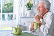 © aletia2011 - Portrait of senior man drinking tea at home