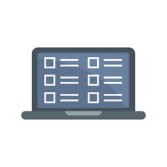 Poster - syllabus laptop icon flat isolated vector