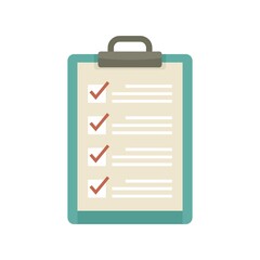 Poster - Syllabus to do list icon flat isolated vector
