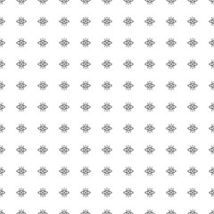 Poster - Square seamless background pattern from black vision symbols. The pattern is evenly filled. Vector illustration on white background