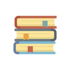 Poster - syllabus book stack icon flat isolated vector