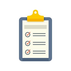 Poster - syllabus daily clipboard icon flat isolated vector