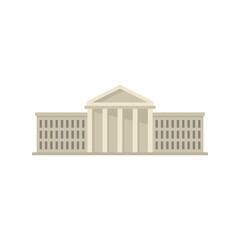 Poster - city parliament icon flat isolated vector