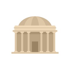Poster - courthouse icon flat isolated vector