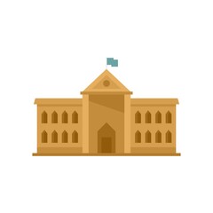 Poster - parliament property icon flat isolated vector