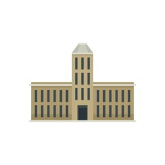 Poster - governance building icon flat isolated vector