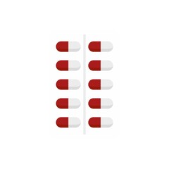 Sticker - Nursing pills icon flat isolated vector