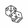 pair of dice icon vector