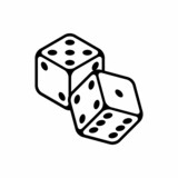 Fototapeta  - pair of dice icon vector