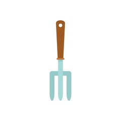 Wall Mural - Fertilizer handle fork icon flat isolated vector