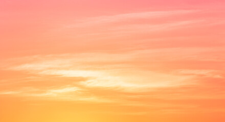 Sticker - Romantic sky with colorful orange, pink and purple sunlight, Dusk sky background