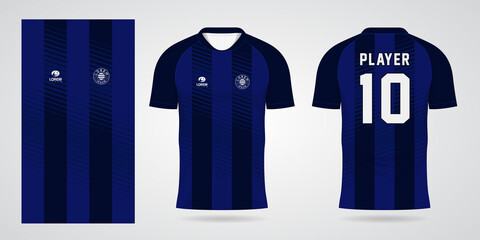 Wall Mural - blue sports shirt jersey design template
