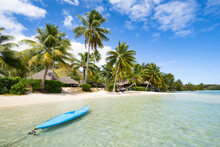 Tropical Beach On Moorea Island, French Polynesia