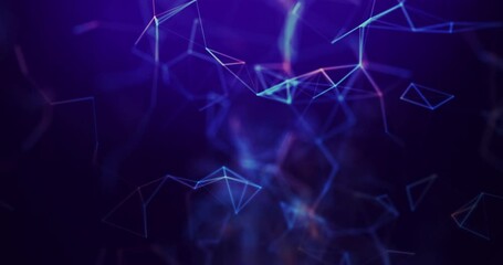 Poster - Plexus concept, lines connection background animation