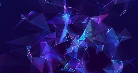 Fototapete - Plexus concept, lines connection background animation