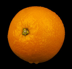 Canvas Print - Oranges isolated on black background.