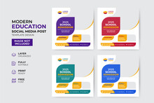 Creative And Modern Education Admission Social Media Post Template