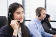 © P Stock - Diverse telemarketing customer service staff.
