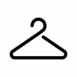 The hanger line icon. Clothes rack symbol. Cloakroom pictogram. Wardrobe sign. Vector graphics