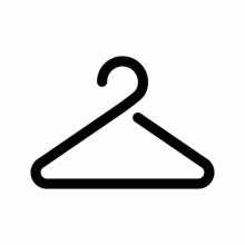The Hanger Line Icon. Clothes Rack Symbol. Cloakroom Pictogram. Wardrobe Sign. Vector Graphics
