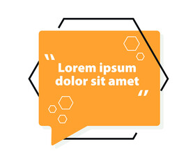 Fototapete - Abstract creative design frame. news speech bubble. Empty text space for advertisement and offer. Modern flat style vector illustration.