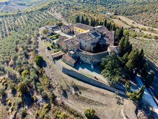 Poster - aerial view of the chianti in Tuscany