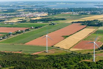 Wall Mural - Wind Farm Electricity Generating Summerside Prince Edward Island Canada