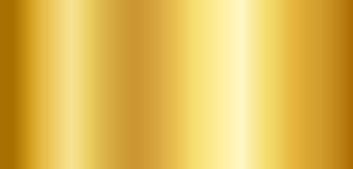Wall Mural - Gold or golden foil texture background. Vector shiny and metallic gradient for border, frame, ribbon, label design