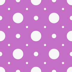 Poster - Polka dots and pink color background pattern. Vector seamless polka dot.
