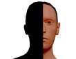 3D Illustration - Die dunkle Seite eines Menschen