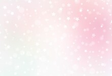 Light Pink, Yellow Vector Template With Ice Snowflakes, Stars.