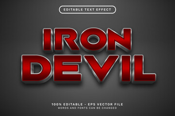 Poster - iron devil 3d text effect and editable text effect