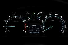 Mileage Distance On The Car Dashboard Digital Speedometer Car Miles