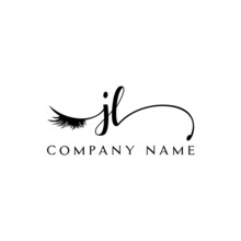 Initial JL Logo Handwriting Beauty Salon Fashion Modern Luxury Letter