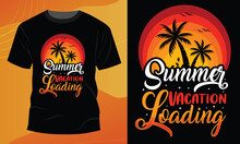 Summer Typography T-Shirts Design Bundle, Family Vacation Summer T-shirt Design Graphic,  Summer Sun Watermelon, Shady Beach Summer T-shirt Design Vector, Sunset Beach T-shirt Design Illustration.